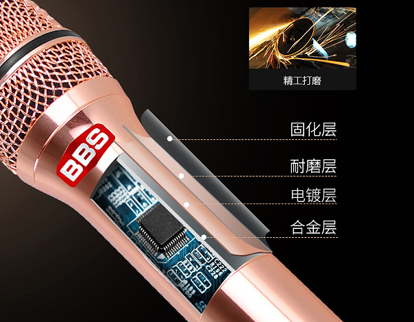 BBS娛樂話筒 F-80D無線話筒 專用演出麥克風(fēng) 舞臺主持 KTV話筒 K歌高端演出話筒-BBS話筒3