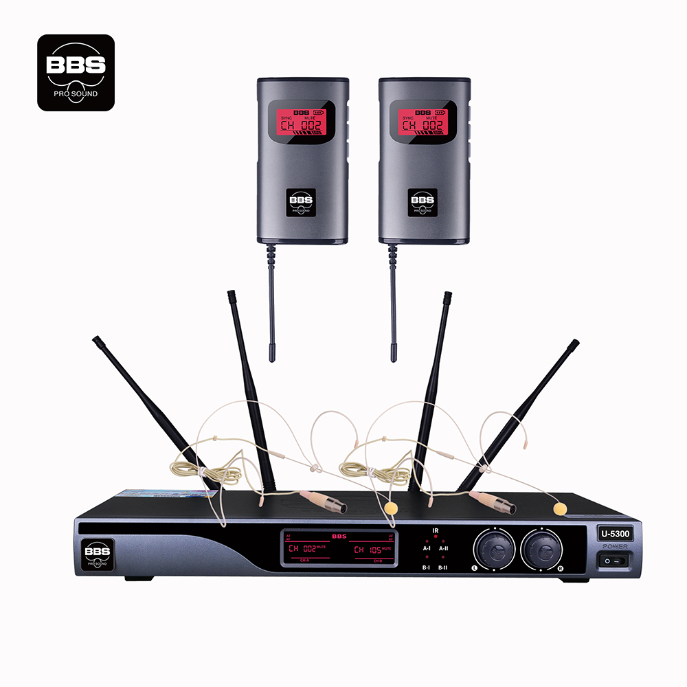 頭戴話筒BBS商用話筒 U-5300D 舞臺(tái)演出麥克風(fēng) 無(wú)線麥克風(fēng) 無(wú)線會(huì)議話筒-BBS話筒商用系統(tǒng)U-5300